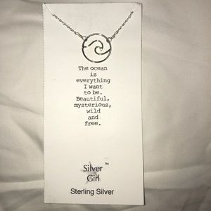Sterling Silver Silver Girl Wave Necklace